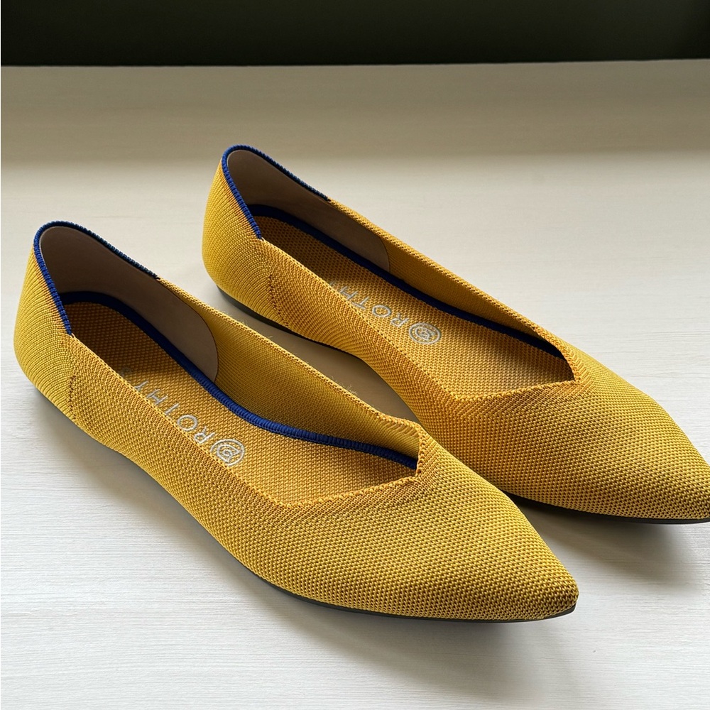 Rothy's Yellow Pointed-Toe Flats